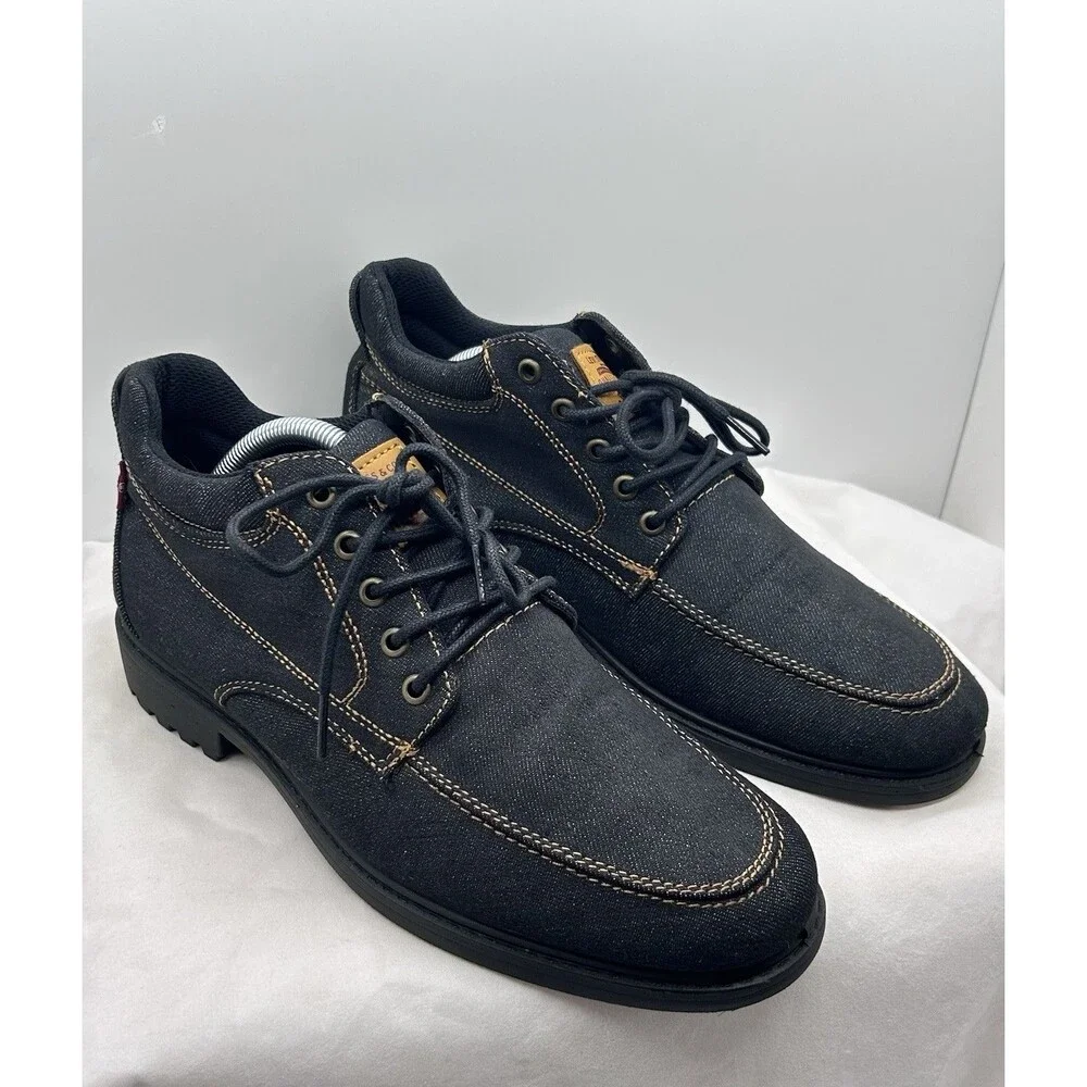 Levi Strauss Mens Size 8.5 Blue Denim Ankle‎ Lace Up Loafers